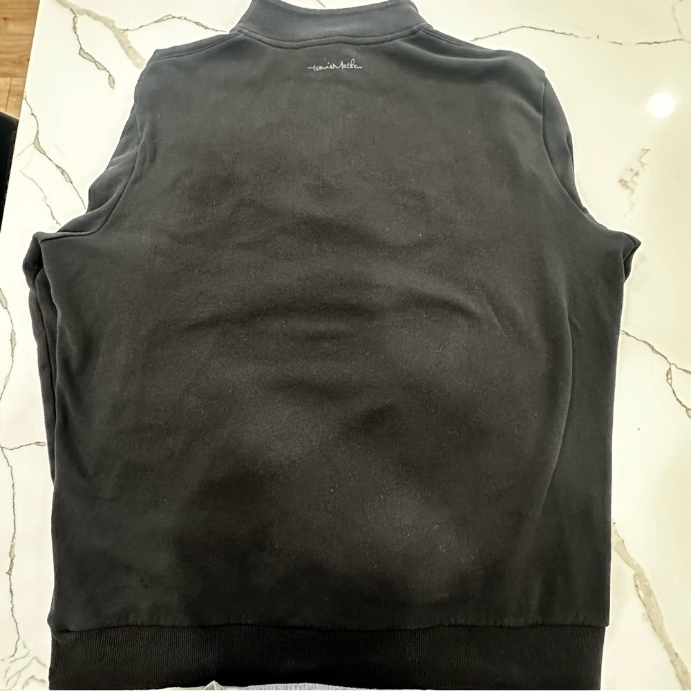 TravisMathew Black 1/4 Zip Pullover Sweatshirt - Size Large - Picture 8 of 9